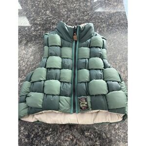 Kapital Unisex Nylon Rip Stop Keel Weaving Vest Green Color. NWT From Japan!!